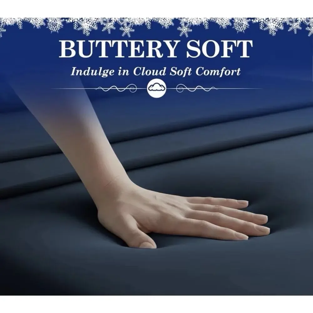 Bamboo Cooling Sheets, Full-Size In Medium Color, Gray Brand New